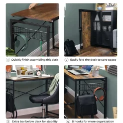 Hot SONGMICS Bureau 100 cm industriel