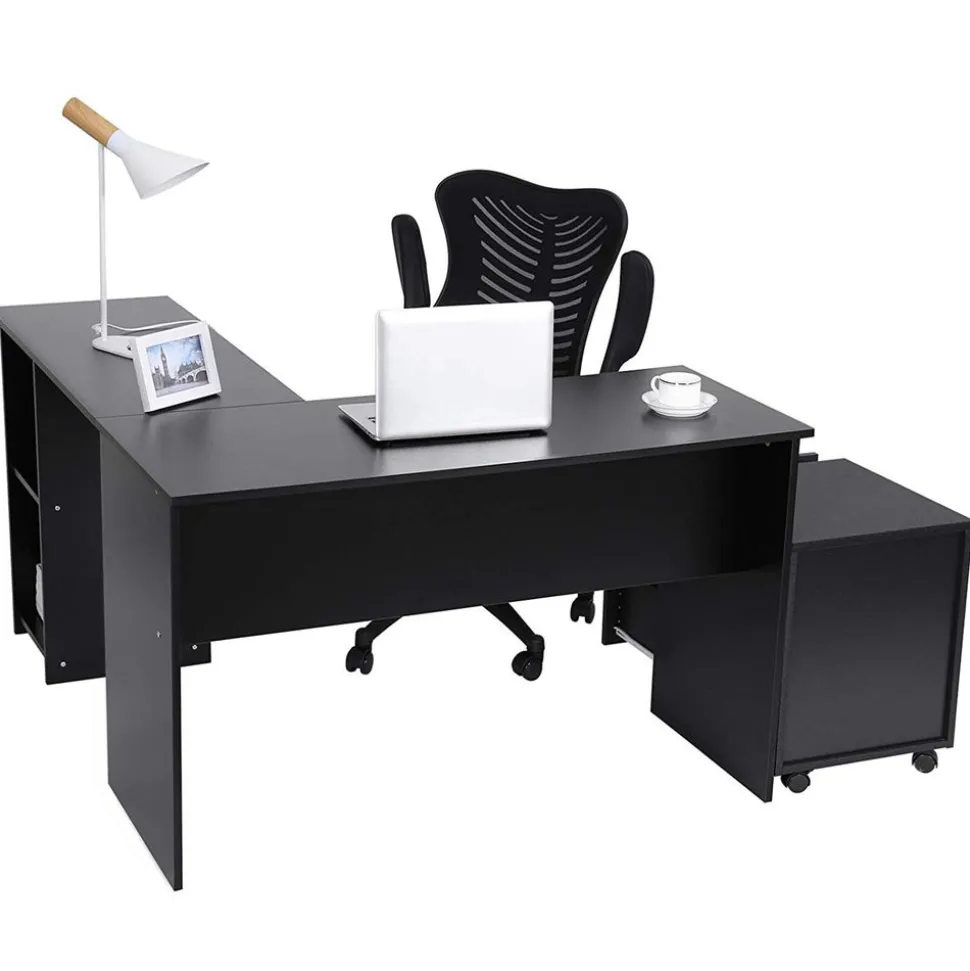 Cheap SONGMICS Bureau 130 cm industriel Marron Rustique