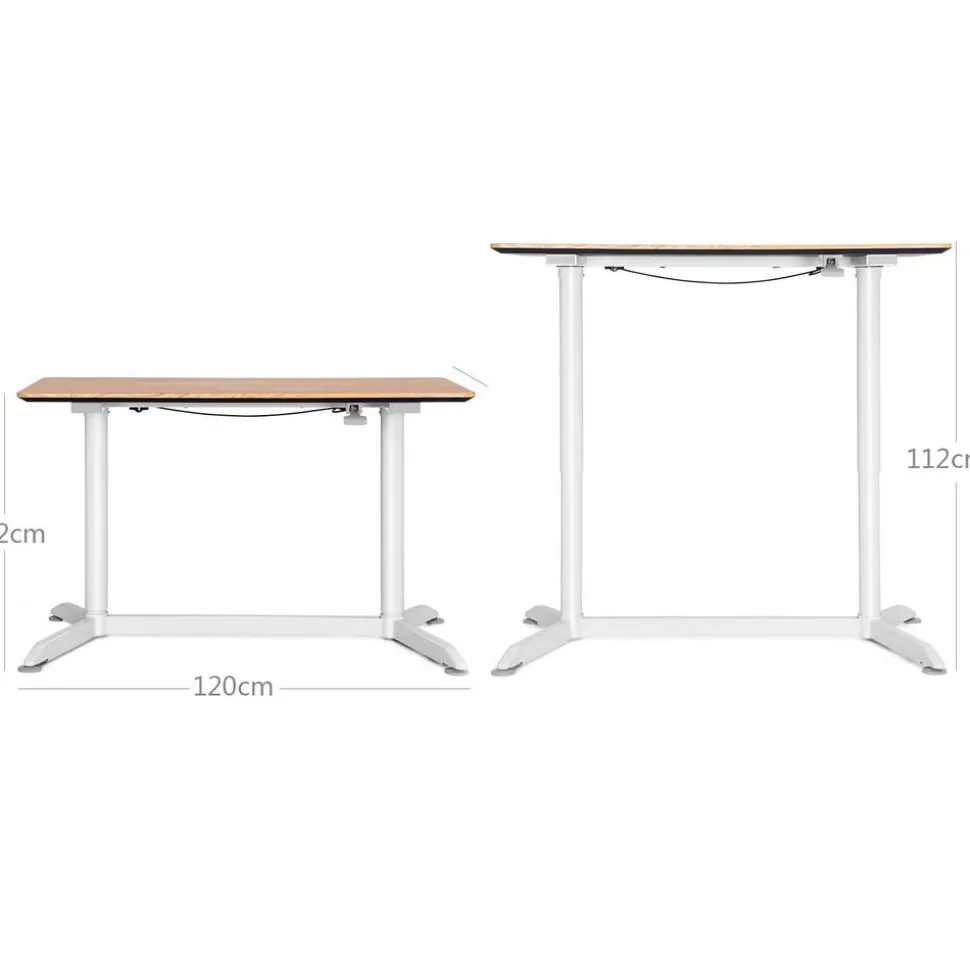 Discount SONGMICS Bureau 120 cm industriel Marron Rustique