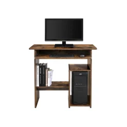 Sale SONGMICS Bureau 140 cm industriel Marron Rustique + Noir