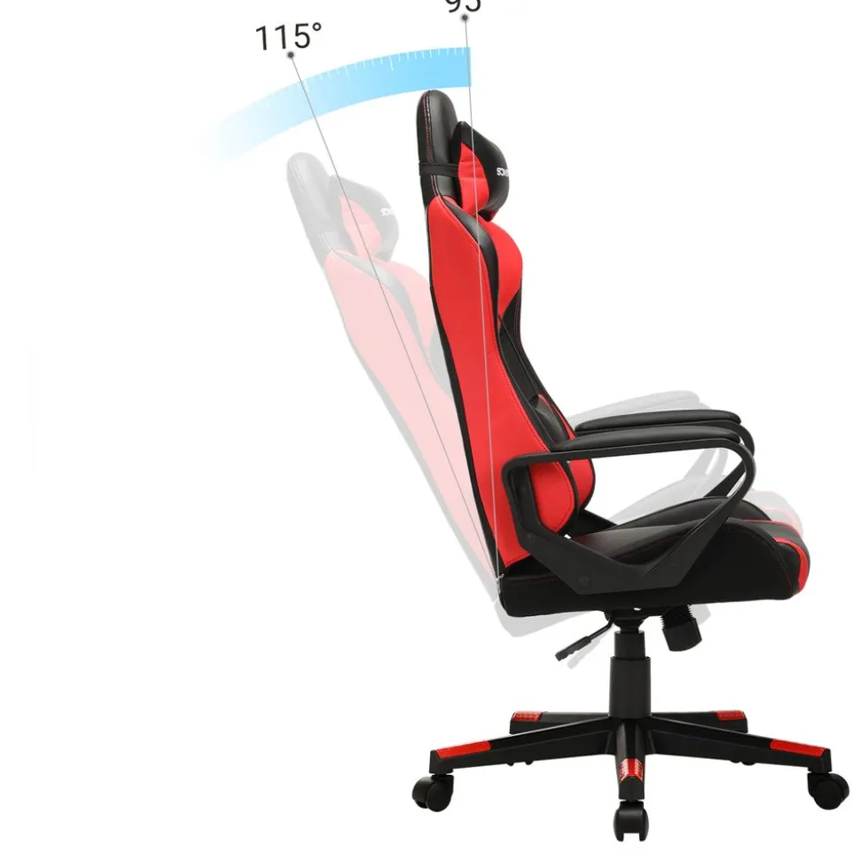 Hot SONGMICS Bureau 120 cm noir Blanc