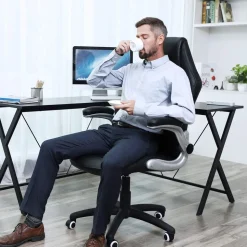 Best Sale SONGMICS Bureau assis-debout 120 cm Blanc