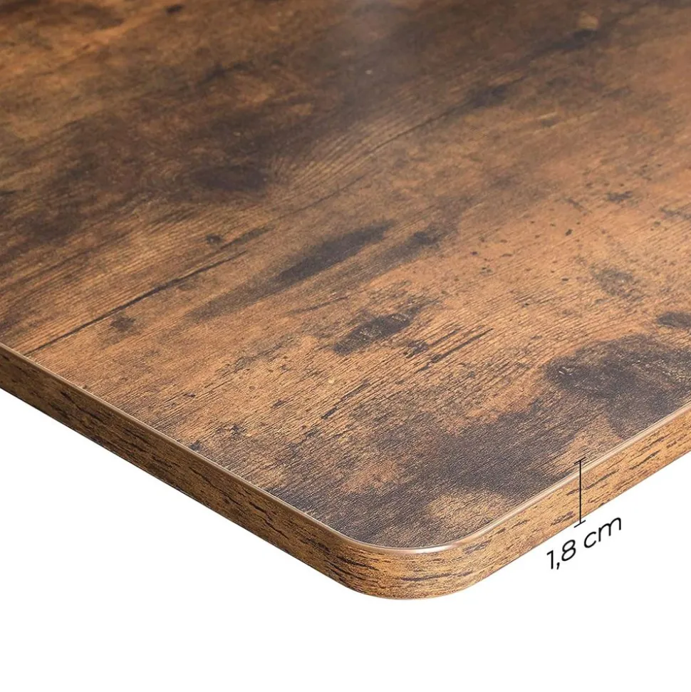 Hot SONGMICS Bureau d'angle Brun Vintage Noir