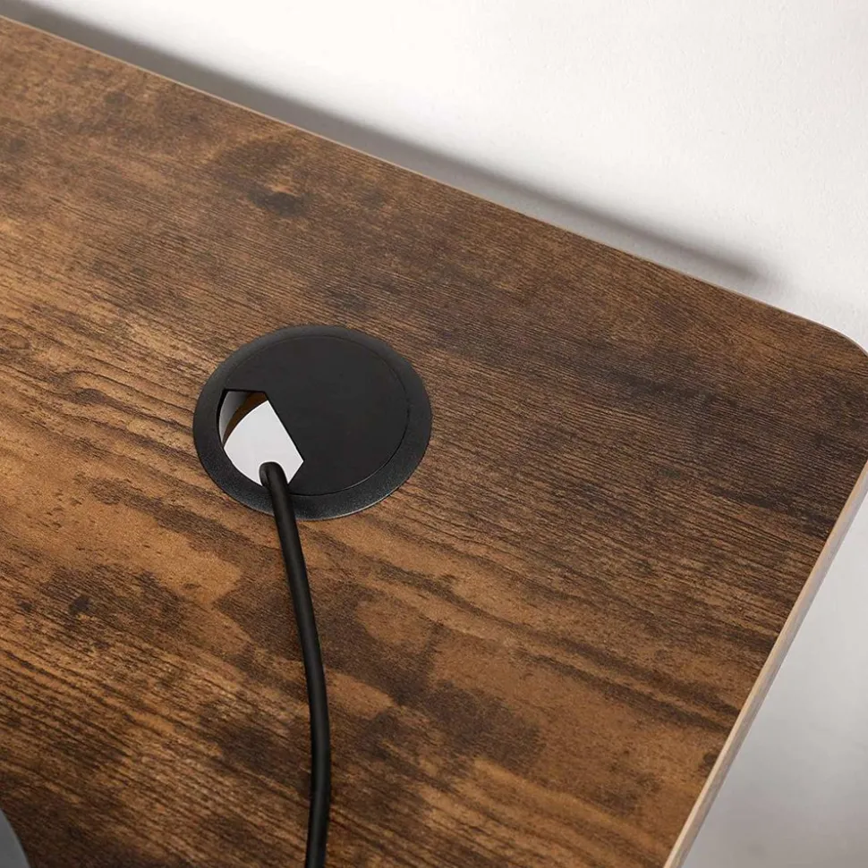 Hot SONGMICS Bureau d'angle Brun Vintage Noir