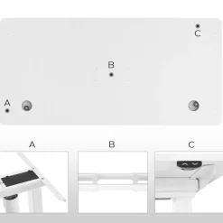 Hot SONGMICS Bureau d'angle Brun Vintage Noir
