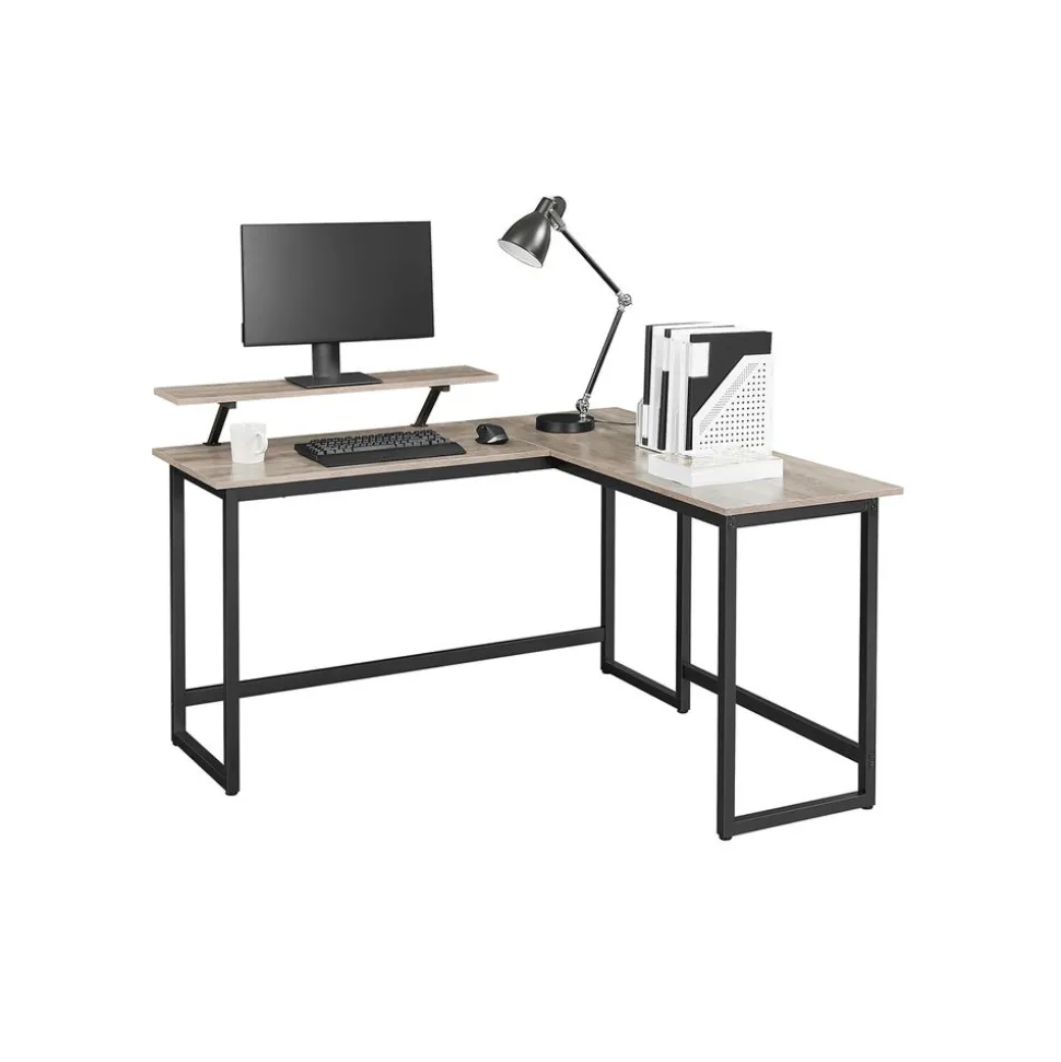 Cheap SONGMICS Bureau d'angle et caisson Noir