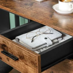 Cheap SONGMICS Bureau d’angle grège et noir