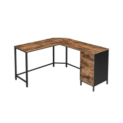 Cheap SONGMICS Bureau d’angle grège et noir