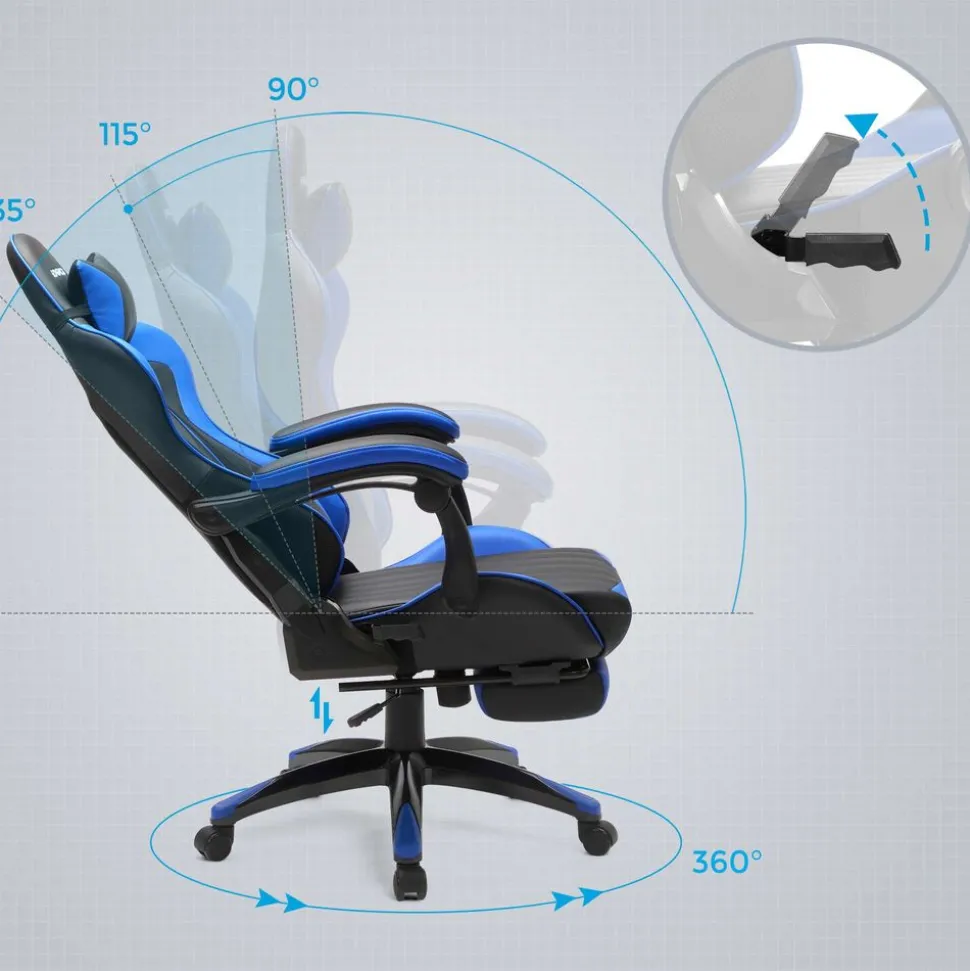 Hot SONGMICS Bureau debout noir Blanc