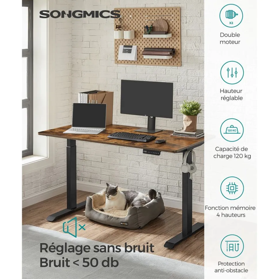 Clearance SONGMICS Bureau en L grège