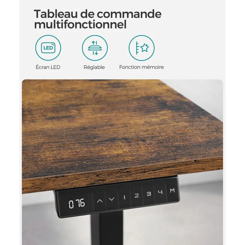 Clearance SONGMICS Bureau en L grège