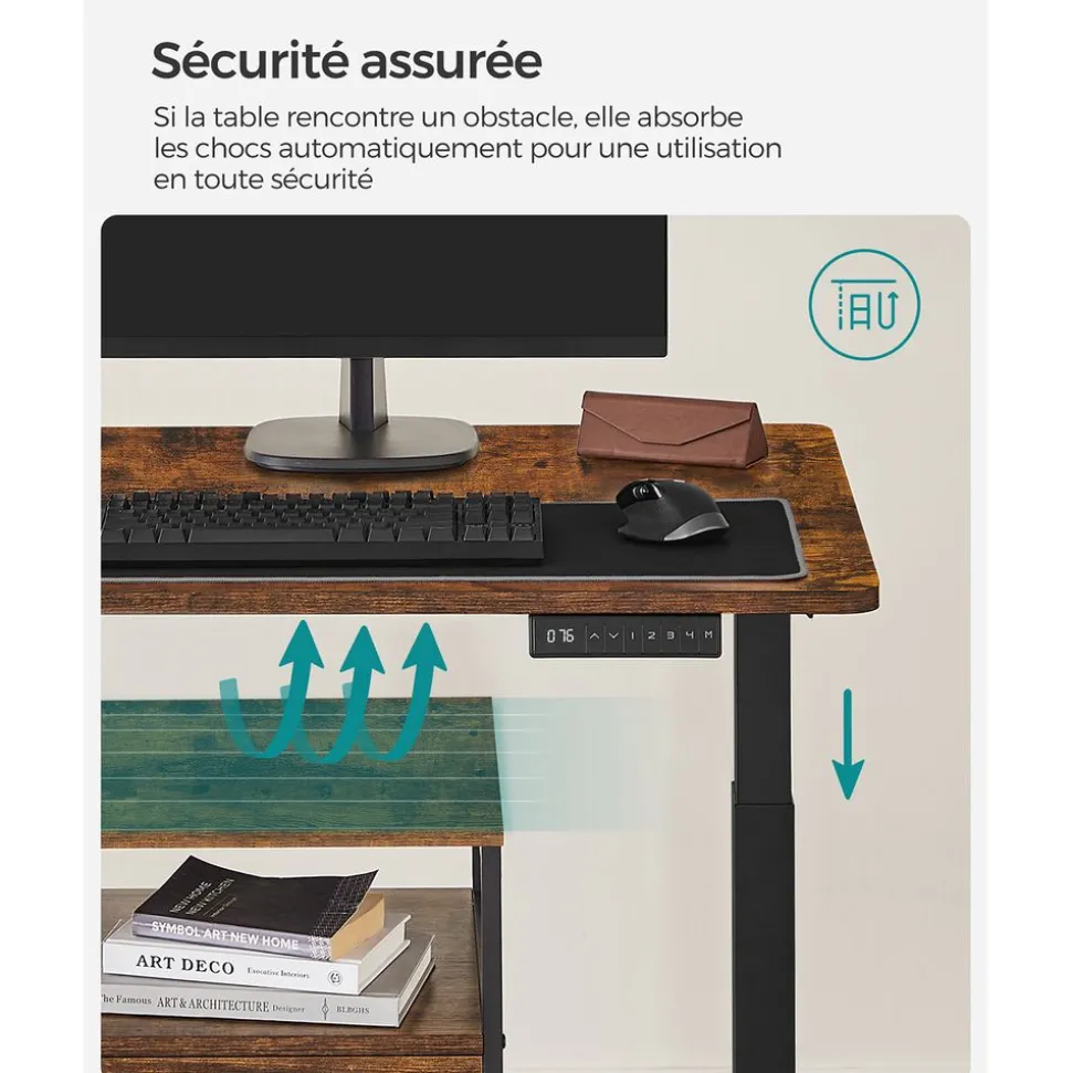 Clearance SONGMICS Bureau en L grège