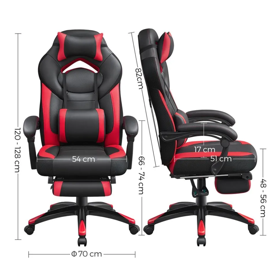 Clearance SONGMICS Bureau informatique avec multiprises LED marron rustique