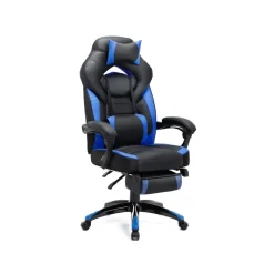 Clearance SONGMICS Bureau informatique avec multiprises LED marron rustique