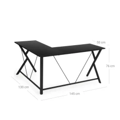 Cheap SONGMICS Bureau informatique d'angle beige