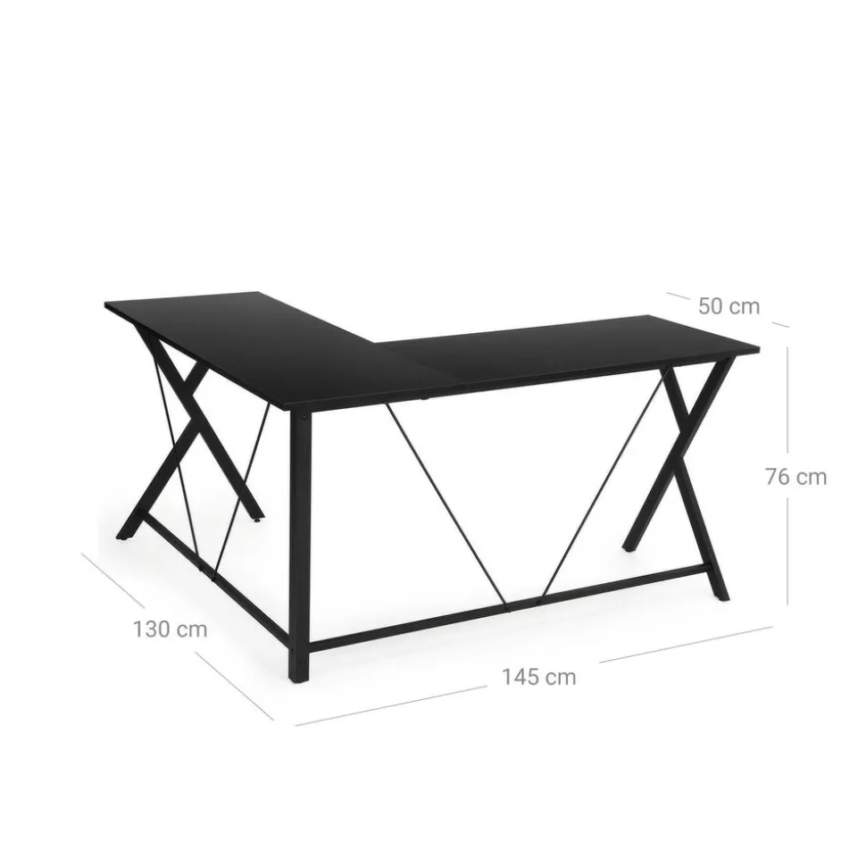 Cheap SONGMICS Bureau informatique d'angle beige