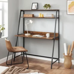 Fashion SONGMICS Bureau informatique en L blanc