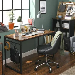 Outlet SONGMICS Bureau informatique en Z couleur hêtre