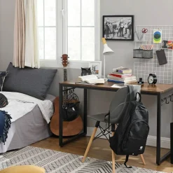 Outlet SONGMICS Bureau informatique en Z couleur hêtre