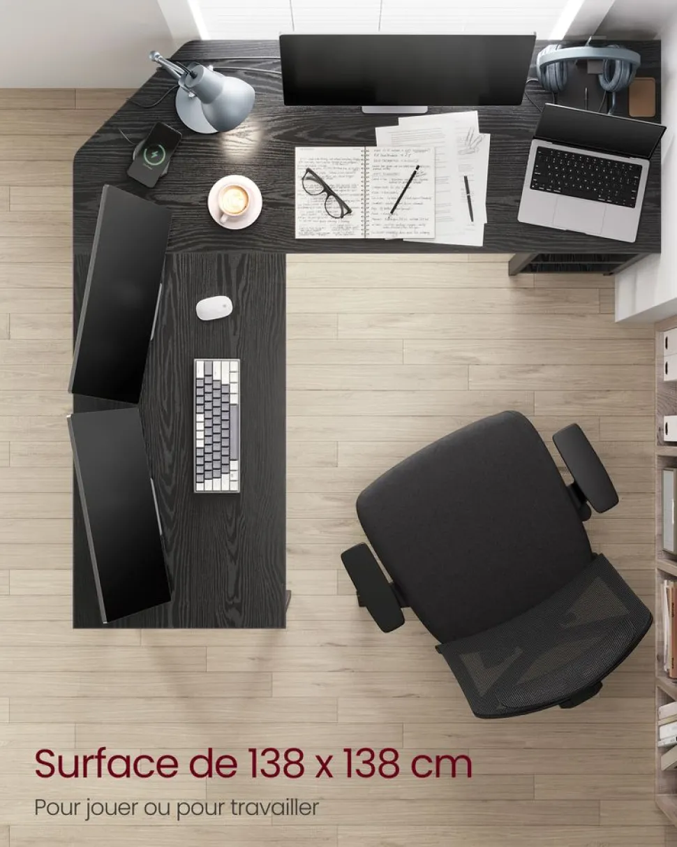 Clearance SONGMICS Bureau électrique 120 cm industriel