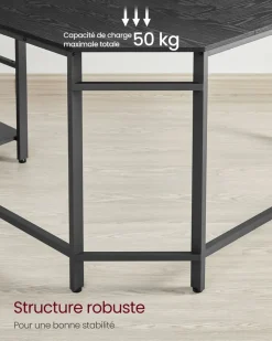 Clearance SONGMICS Bureau électrique 120 cm industriel