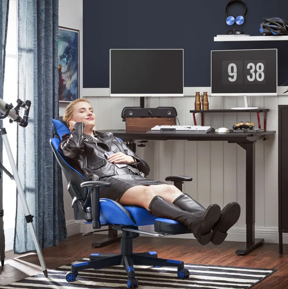 Shop SONGMICS Bureau Électrique Assis-Debout Bureau Réglable en Hauteur 60 x 110 x (72-120) cm