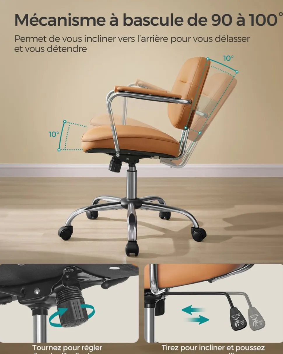 Cheap SONGMICS Bureau électrique réglable 60 x 140 x (72-120) marron rustique