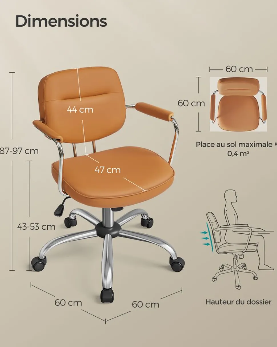 Cheap SONGMICS Bureau électrique réglable 60 x 140 x (72-120) marron rustique