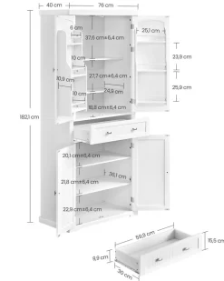 Outlet SONGMICS Caddie 6 roues avec sac isotherme 35l sac amovible noir