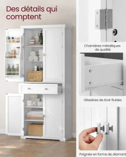 Outlet SONGMICS Caddie 6 roues avec sac isotherme 35l sac amovible noir