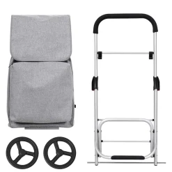 Fashion SONGMICS Caddie de course gris