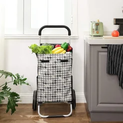 Online SONGMICS Caddie de course pied-de-poule Noir