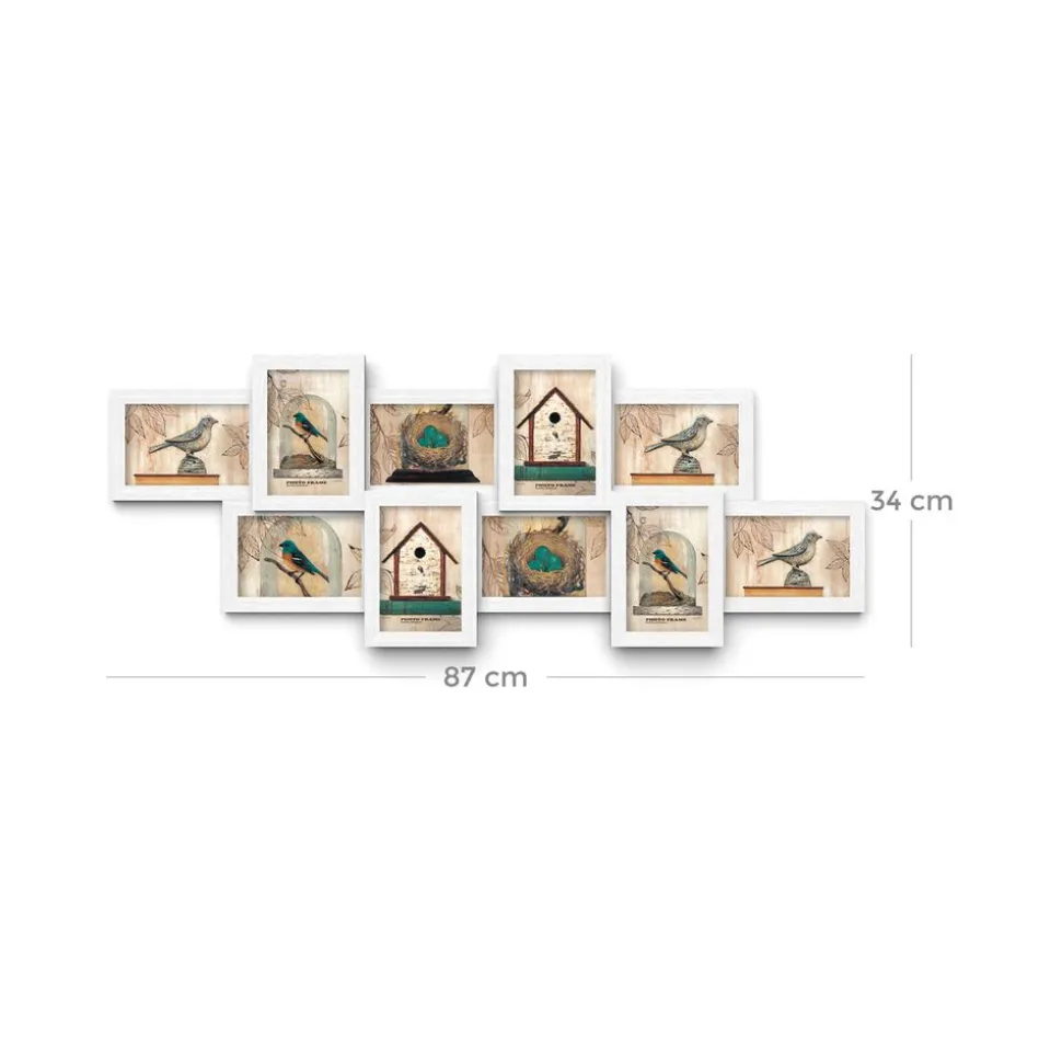 Clearance SONGMICS Cadre photo A4 avec 3 fonds noir cendré