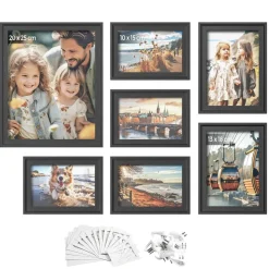 Fashion SONGMICS Cadre photo pour image 10 x 15 cm Beige Naturel