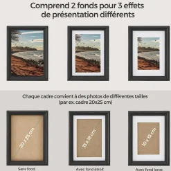 Fashion SONGMICS Cadre photo pour image 10 x 15 cm Beige Naturel