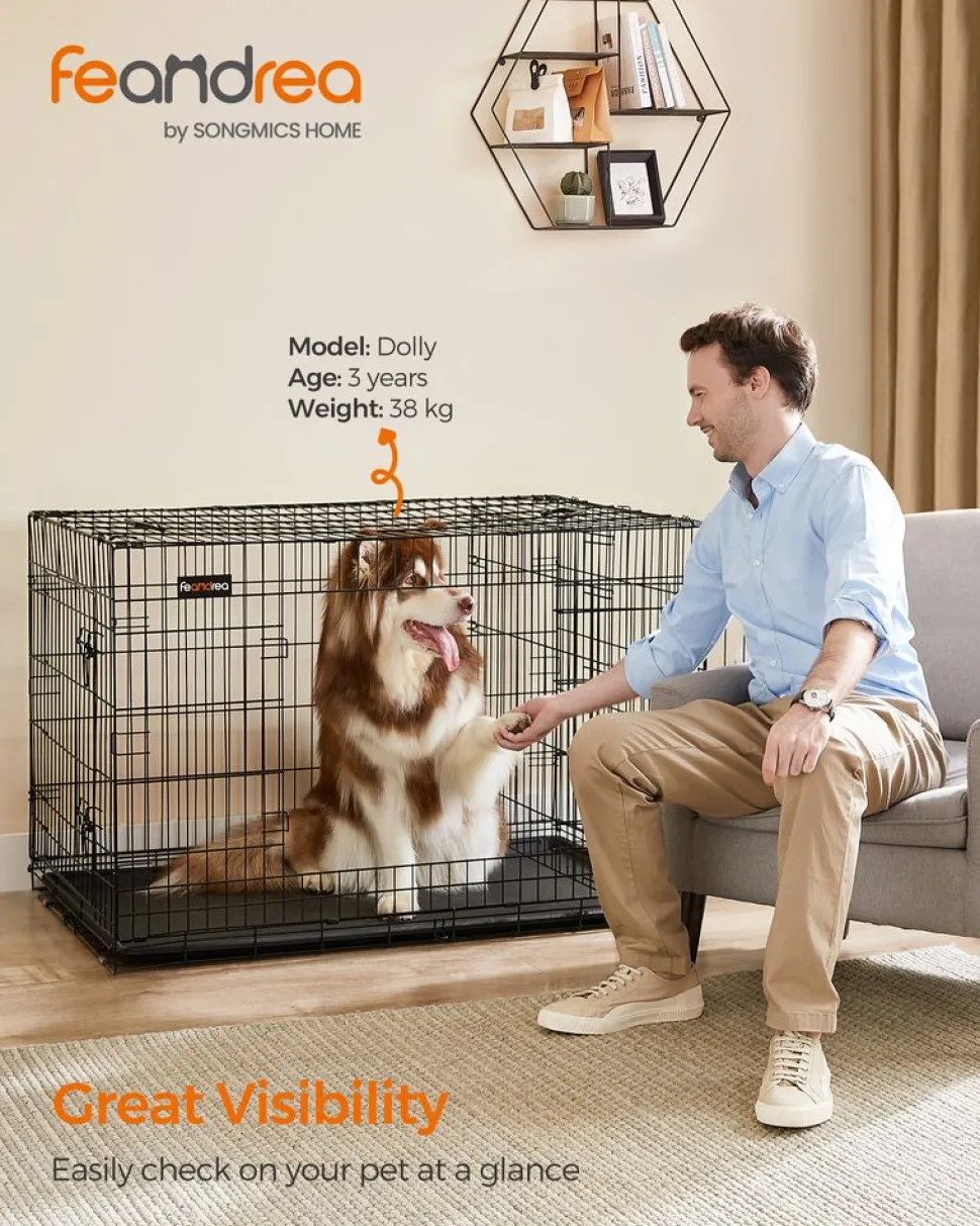 Shop SONGMICS Cage 122 x 74,5 x 80,5 cm Noir