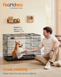 Flash Sale SONGMICS Cage 92,5 x 57,5 x 64 cm Noir