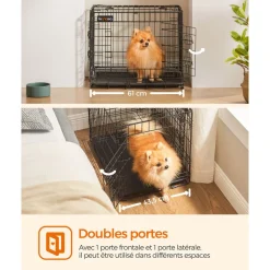 Outlet SONGMICS Cage pliable double porte