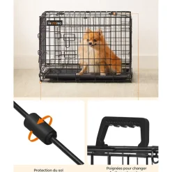 Outlet SONGMICS Cage pliable double porte