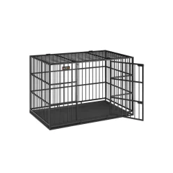 Clearance SONGMICS Cage pour chien ultra-résistante 107 x 70 x 75 cm double porte noir d'encre