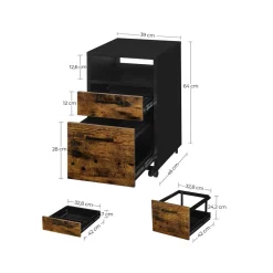 Flash Sale SONGMICS Caisson 1 tiroir mobile Noir