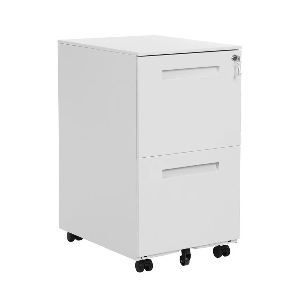 Cheap SONGMICS Caisson 2 tiroirs blanc