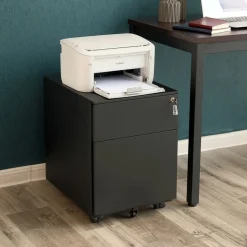 Best Sale SONGMICS Caisson 2 tiroirs bleu canard Blanc