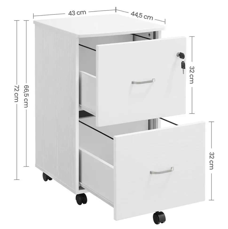 Best Sale SONGMICS Caisson 2 tiroirs industriel Noir