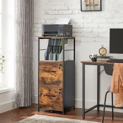 Shop SONGMICS Caisson 2 tiroirs noir