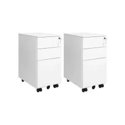 New SONGMICS Caisson 2 tiroirs noir mat