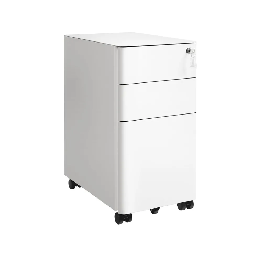 New SONGMICS Caisson 2 tiroirs rustique Brun Vintage Noir