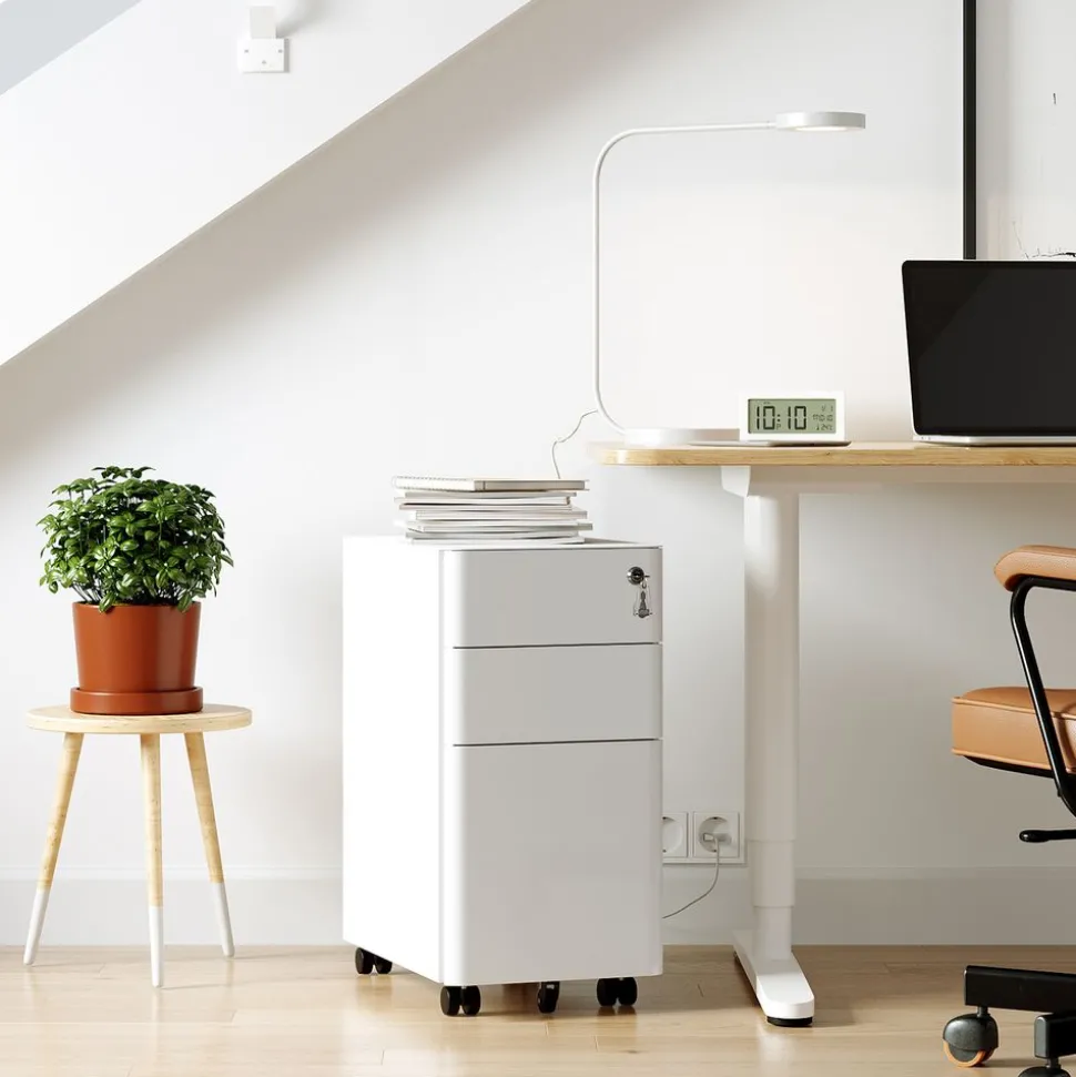 New SONGMICS Caisson 2 tiroirs rustique Brun Vintage Noir