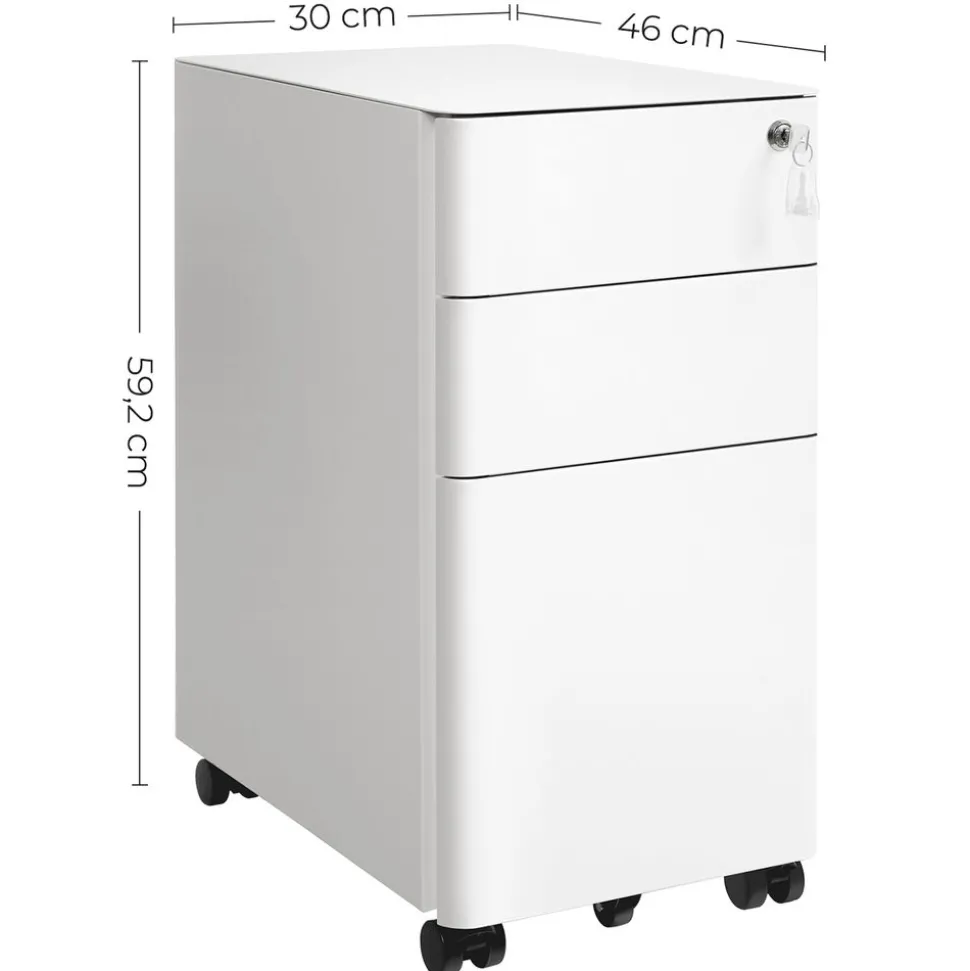 New SONGMICS Caisson 2 tiroirs rustique Brun Vintage Noir