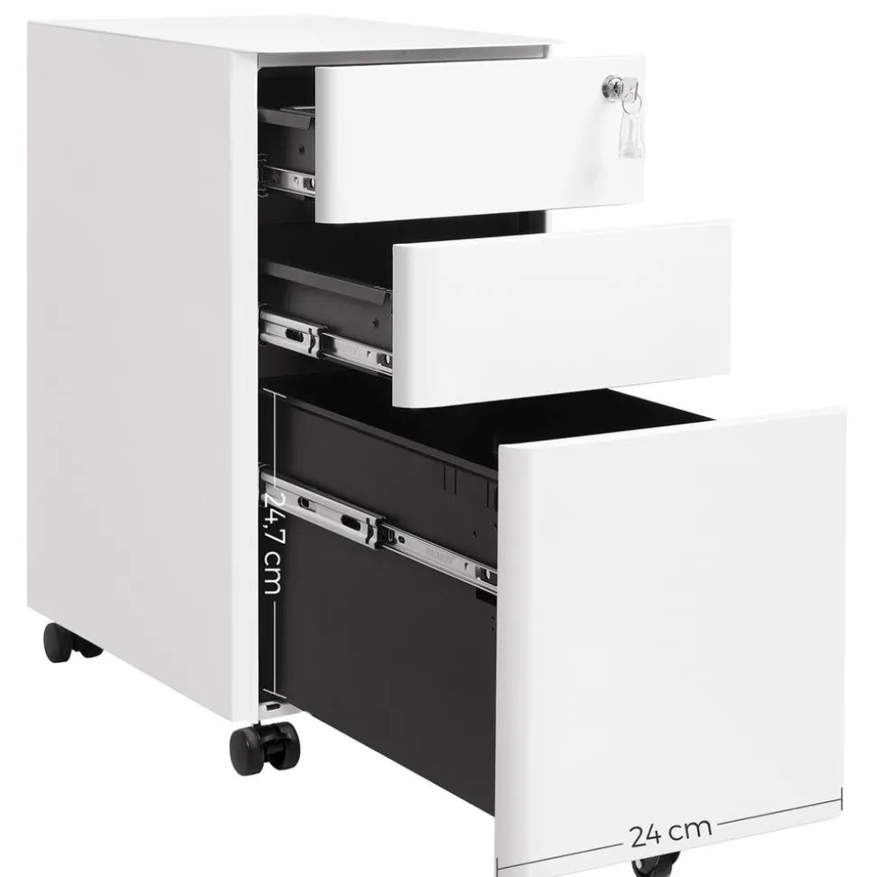 New SONGMICS Caisson 2 tiroirs rustique Brun Vintage Noir